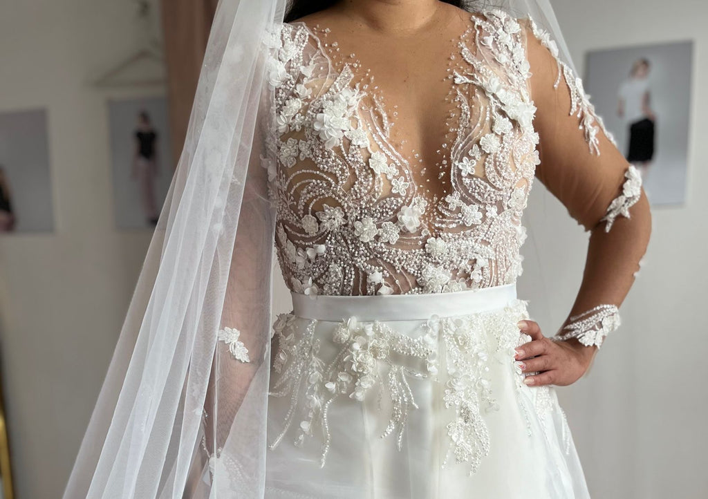 Cómo elegir el bordado ideal para tu vestido de novia.