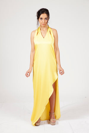 VESTIDO SESGADO AMARILLO - DebHerrera